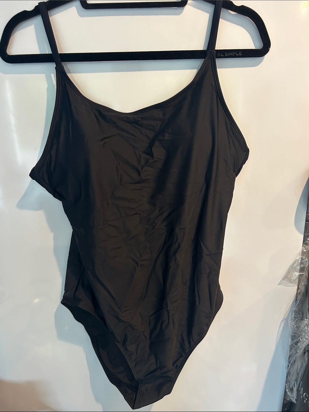 Quince Black One-Piece Swimsuit — Minimal Scoop